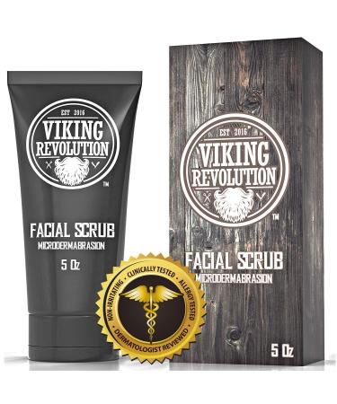 Viking Revolution Microdermabrasion Face Scrub for Men - Exfoliating Facial Cleanser for Deep Cleansing and Blackhead Removal - 5 Fl Oz - Buy Online on GoSupps.com