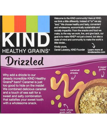 Kind Salted Caramel Drizzled Bars 5-Pack - 5.8 OZ | Delicious Snack Bars with a Touch of Sweetness - Buy Online on GoSupps.com