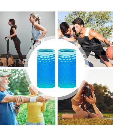 Wrist sweatbands for men sweat wristbands Elastic Sports Competition WristbandsNonslip Sweatproof Breathable Compression Tennis Wristband for Running Blue - Buy Online on GoSupps.com