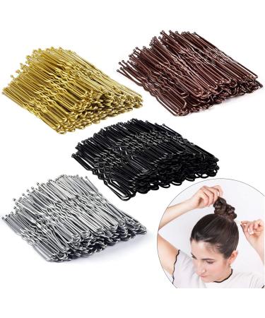 WENSIDUO 200pcs U Shaped Hair Pins 2.4 Inch Buns Waved Bobby Pins for Women and Girls Secure Hold with Storage Box Black - Buy Online on GoSupps.com