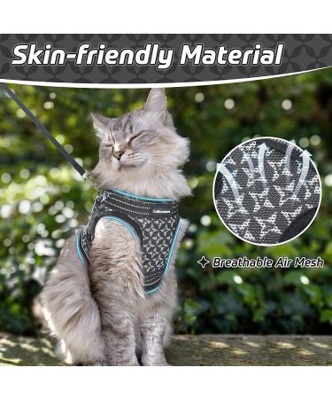 CatRomance Escape Proof Kitten Harness and Leash Set | S Size Black | Chest 10.5-11.5 | Weight 3.3-6.6 lbs - Buy Online on GoSupps.com