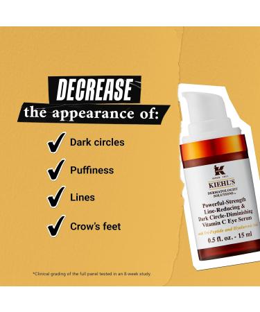 Buy Kiehl's Powerful-Strength 10% Vitamin C Eye Serum | Reduces Dark Circles & Puffiness Hydrates & Smooths Undereye - 0.5 fl oz | International Shipping Available - Buy Online on GoSupps.com