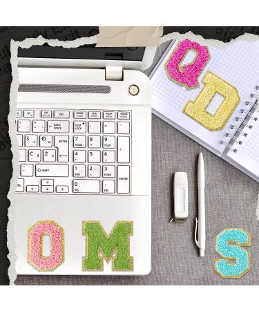156-Piece Self Adhesive Chenille Letter Patches Set - A-Z Varsity Letters for DIY Phone Bags, Backpacks, Hats - Unicorn Design - Buy Online on GoSupps.com