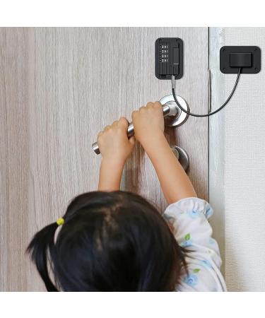 SANON 4pcs Window Locks Child Safety 4-Digit Cable Lock Adhesive Child Safety Lock for Cabinets Drawers Windows Window Restrictor - Buy Online on GoSupps.com