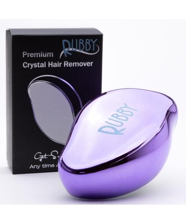 The original!Rubby Nano Crystal Haar remover |Hair removal without shaving |Without pain & cutting |Magic hair remover (1x purple metallic) 1 piece (1 Pack) purple metallic
