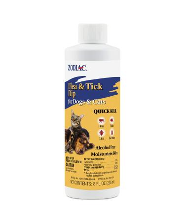 Zodiac Flea and Tick Dip For Dogs and Cats, 8-Ounce