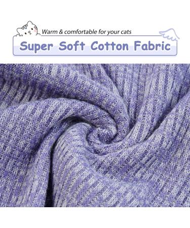 Pumyporeity Cat Cotton Sweater - Warm Vest for Hairless Cats | Soft Jumper Costume for Small Medium & Large Cats (Purple XL) - Buy Online on GoSupps.com