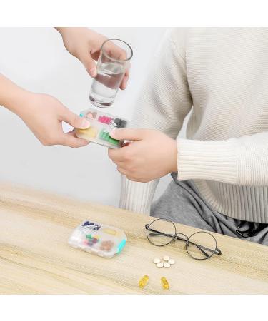 Muchengbao 4 Pack Weekly Pill Box 7 Days 10 Compartments Easy Open Medication Organizer - Buy Online on GoSupps.com
