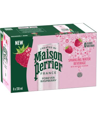 Maison Perrier Forever Raspberry Sparkling Water Beverage Natural Raspberry Flavour No Calories No Sweeteners No Sodium Sourced & Bottled In France 24 Cans - Buy Online on GoSupps.com