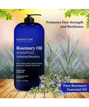 Majestic Pure Rosemary Hair Loss Shampoo - 16 fl oz | Promotes Hair Growth and Strength - Buy Online on GoSupps.com