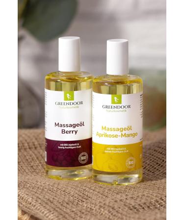 Greenendoor Natural Cosmetics Massage Oil Berry 100ml | Vegan Silicone-Free Fruity Fragrance for Romantic Moments | Perfect Gift - Buy Online on GoSupps.com