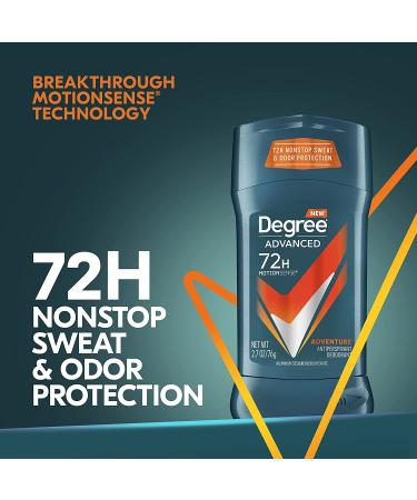 Degree Men Adventure Antiperspirant - 2.7 oz (Pack of 4) | MotionSense Technology | Fresh Scent - Buy Online on GoSupps.com