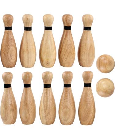 Get Out! Wooden Bowling Set - 12pc Lawn Bowling and Skittle Ball Games for Family Fun - Buy Online on GoSupps.com