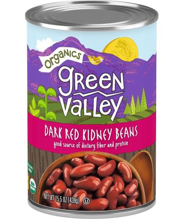 Green Valley Organics Dark Red Kidney Beans | Certified Organic | Mild Taste & Firm Texture | Good Source of Fiber & Protein | 15.5 oz (Pack of 4) - Buy Online on GoSupps.com