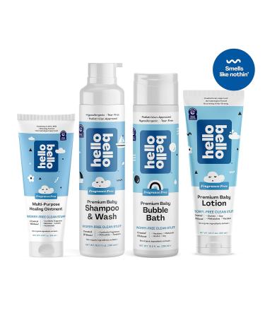 Hello Bello Fragrance Free Everywhere Balm 4 Fl Oz | Hypoallergenic Dermatologist-Tested & Organic Soothing Balm for Babies & Kids - Buy Online on GoSupps.com