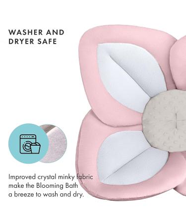 Blooming Bath Lotus - Plush Minky Baby Sink Cushion | Original Washer-Safe Flower Seat for Newborns in Pink/White/Gray - Buy Online on GoSupps.com