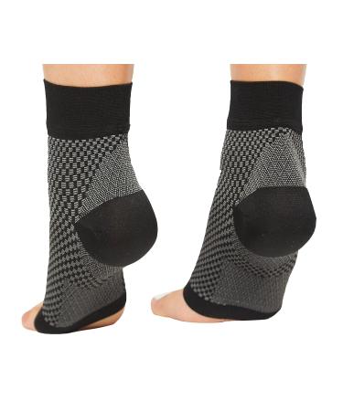 Premium Compression Socks for Plantar Fasciitis Pain Relief - Black, Large (1 Pair) - Buy Online on GoSupps.com