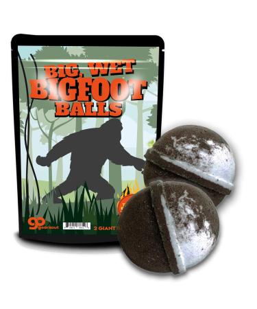 Big Wet Bigfoot Balls Bath Bombs - Funny Sasquatch Design - Cool Bath Bombs for Men - Giant Root Beer Bath Fizzers Handcrafted in The USA 2 Count