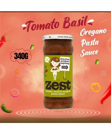 Zest Pasta Sauce Pick N Mix - Create Custom Combo with 6+ Flavours | Basil Oregano Spanish Mushroom Tomato Chilli Tomato Maspone | Gift Set for Pasta Sauce Lovers - Pack of 2 x 340g - Buy Online on GoSupps.com