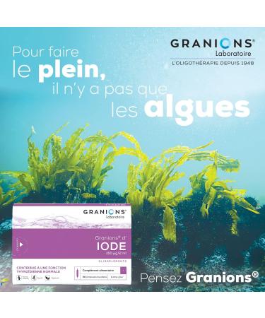 GRANIONS Iodine Contributes to normal thyroid function Iodine 150 g French brand 30 ampoules - Buy Online on GoSupps.com