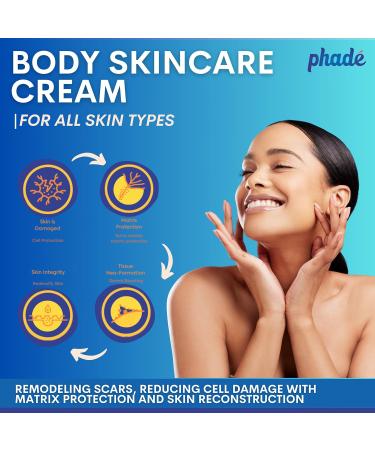 Phade Stretch Mark Cream with CICA - 200ml | Target Scars Uneven Skin Tone & Aging | Dermatologist Approved Clinically Proven for Hydration & Skin Repair - Buy Online on GoSupps.com