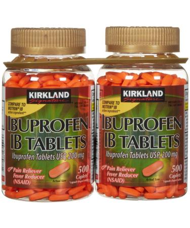 Kirkland Signature Ibuprofen ib 200 Mg Tablets 1000Count 500 Count (Pack of 2)