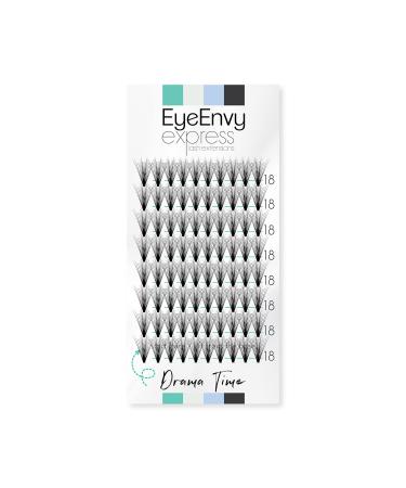 EyeEnvy Express Lash Extensions 'POP Like a Pro' Drama Time Cluster Lashes 3D Thick Mink Individual Eyelash Clusters (18mm - Extra Long Plus)