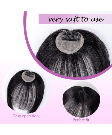 Clip In Bangs Hair Extensions 100% Real Human Hair - Natural Black Wispy Bangs (8g) - Buy Online on GoSupps.com