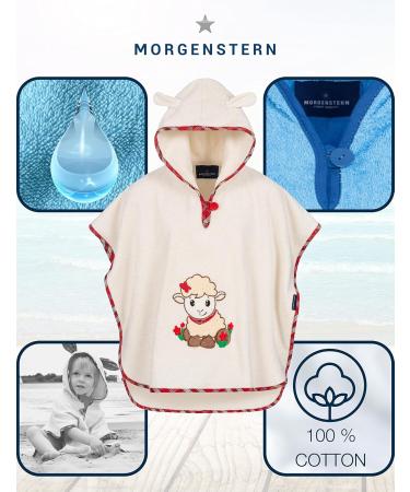 Morning Star Badeponcho - 100% Cotton Hooded Towel for Kids | Baby Bathrobe Sleepy Sheep 1-3 Years - Buy Online on GoSupps.com