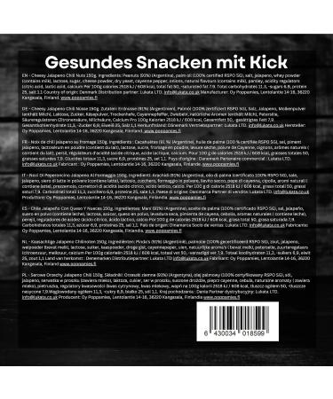 POPPAMIES Chili Peanuts Hot Nuts - Cheesy Jalapeno - 150g - Buy Online on GoSupps.com