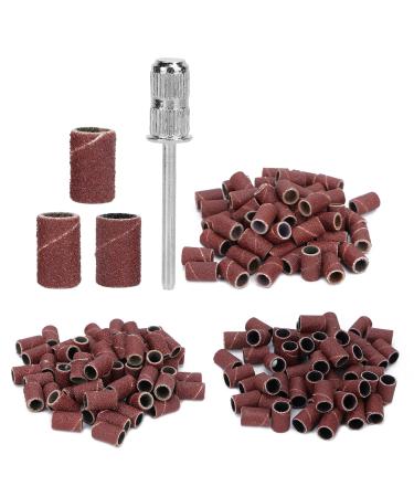 210 Pieces Sanding Bands Nail Drill Bits Sanding Rings Bands Nail Drill Shaft Files Nails Cuticle Polishing Bands Nail Art Sanding Bands Manicure Nail Sanders