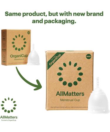 AllMatters Menstrual Cup (Formerly OrganiCup) - Size Mini for Teens & Smaller Sizes | Award-Winning Period Cup - Buy Online on GoSupps.com