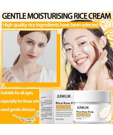 Moisturizing Rice Cream - Deep Hydrating Facial Moisturizer for Men and Women | Overnight Skin Care | 1PC - Buy Online on GoSupps.com