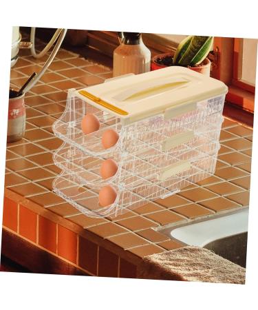 PRETYZOOM Egg Holder Fridge Egg Storage Box Eggs Refrigerator Fridge Kitchen Egg Holder Egg Holes Trays Portable Egg Carton - Buy Online on GoSupps.com