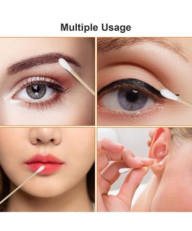 300 Pack Cotton Swabs with Long Wooden Handles | 15cm Cleaning Sticks for Camera Keyboard Make-Up & Polishing - Buy Online on GoSupps.com