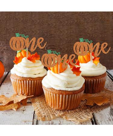 24Pcs Glitter Pumpkin One Cupcake Toppers- Pumpkin Birthday Baby Shower Party Decorations Pumpkin 1st Birthday Cake Decorations Fall 1st Birthday Party Cupcake Picks Pumpkin Cupcake Toppers - Buy Online on GoSupps.com