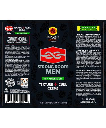 Strong Roots Men Texture Curl Cream - Flexible Hold & Moisturizing Curl Enhancer with Jamaican Black Castor Oil | Anti-Frizz & Easy to Style - Buy Online on GoSupps.com