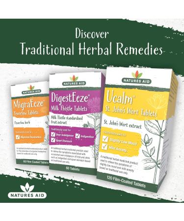 Natures Aid Ucalm St John's Wort 120 Tablets - Relief for Low Mood and Anxiety - Vegan Formula - Buy Online on GoSupps.com