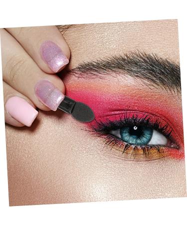 Baluue 100pcs Mini Eyeshadow Swab Foam Eyeshadow Eyelash Spoolie Mascara Wand Plastic Black - Buy Online on GoSupps.com