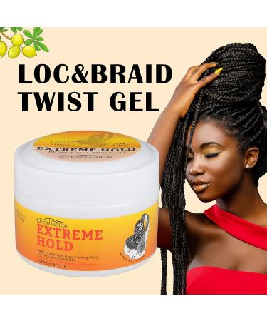Orientfashion Locks Braid Gel - Extreme Hold for Braids, Locks, Twists, Cornrows | Smooths, Tames Frizz | No Flaking, Long Lasting Shine | Peach 8.8oz - Buy Online on GoSupps.com