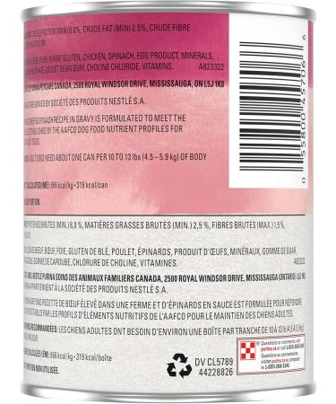 Beyond Natural Wet Dog Food Farm-Raised Beef & Spinach in Gravy - 354 g Can (12 Pack) - Buy Online on GoSupps.com