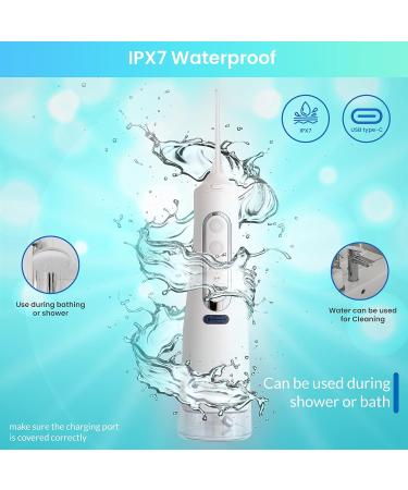 PRIMIS Cordless Water Flosser - 4 Modes, 6 Jet Tips, 310ML Tank - USB Rechargeable Oral Irrigator for Home & Travel - Waterproof Plaque Remover (White) - Buy Online on GoSupps.com