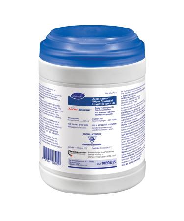 Diversey 100906725 Accel Rescue Wipes Sporicidal Cleans & Disinfects with Accelerated Hydrogen Peroxide 6x7-Inch 160-Wipes (1 Canister)