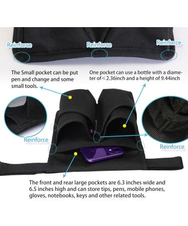 Tuhaoge Massage Bottle Bag - Dual Massage Oil Holster for Therapists | Black Lotion Carrier - Buy Online on GoSupps.com