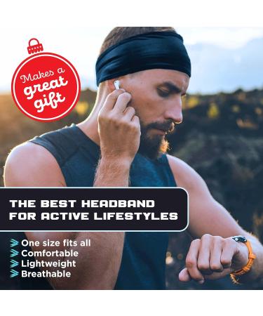 Buy Gray Sports Headband for Men & Women - Anti-Slip Hairband Sweatband for All Head Sizes | 1 Piece - Buy Online on GoSupps.com