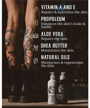 Tattoo Aftercare Kit - 6.7 fl oz Cream & Soap for Healing, Protection, and Brightening of New & Old Tattoos. With Vitamin A & E, Petroleum-free, and Paraben-free. Tattoo Soap & Brightening Moisturizer for Enhancing Tattoo's Appearance - Buy Online on GoSupps.com