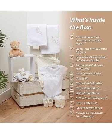 Personalised Baby Gift Set - Unisex Newborn Essentials Hamper Keepsake Box - Buy Online on GoSupps.com