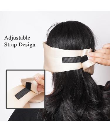 100% Silk Sleep Mask | Comfortable Blackout Eye Mask for Men & Women | Adjustable Large Eye Masks for Side Sleepers - Buy Online on GoSupps.com