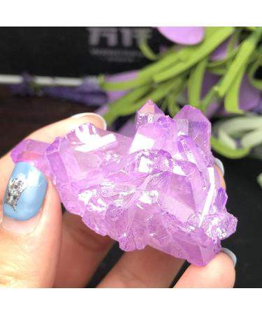 Home Decoration 2pcs Aura Crystal Cluster Angel Aura Titanium Quartz Crystal Stunning Rainbow Specimen Minerals s FUZEGRDLI - Buy Online on GoSupps.com