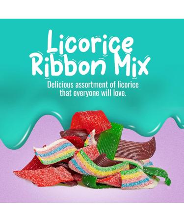 Sweet Sixteen Licorice Ribbon Candy Mix - Vegan Licorice Ribbon - 325g - Buy Online on GoSupps.com